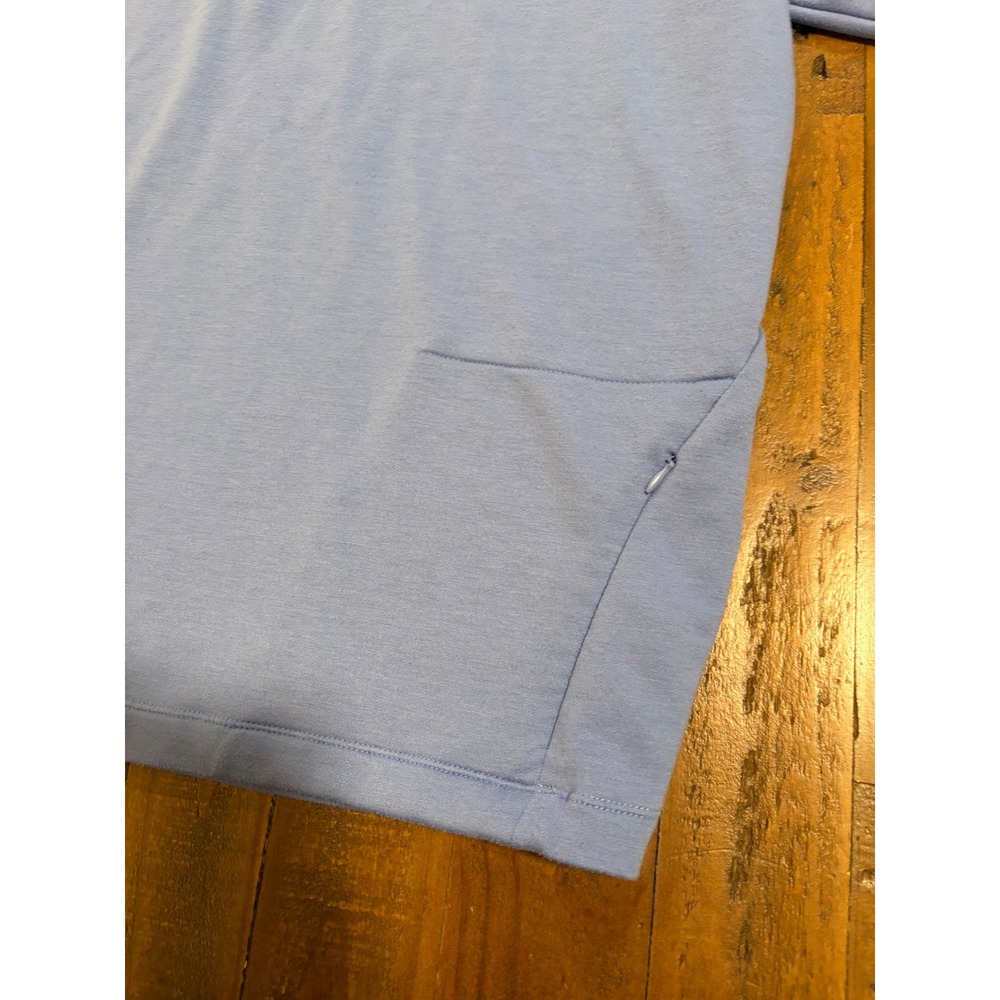 Graham Luxe Mens 2XL Periwinkle Blue Quarter Zip Pullover Performance Sweatshirt - Picture 4 of 12